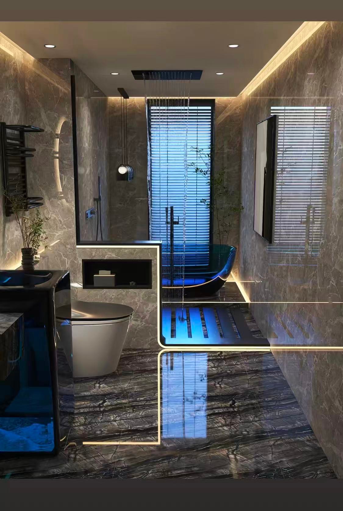 Modern luxury bathroom remodel project